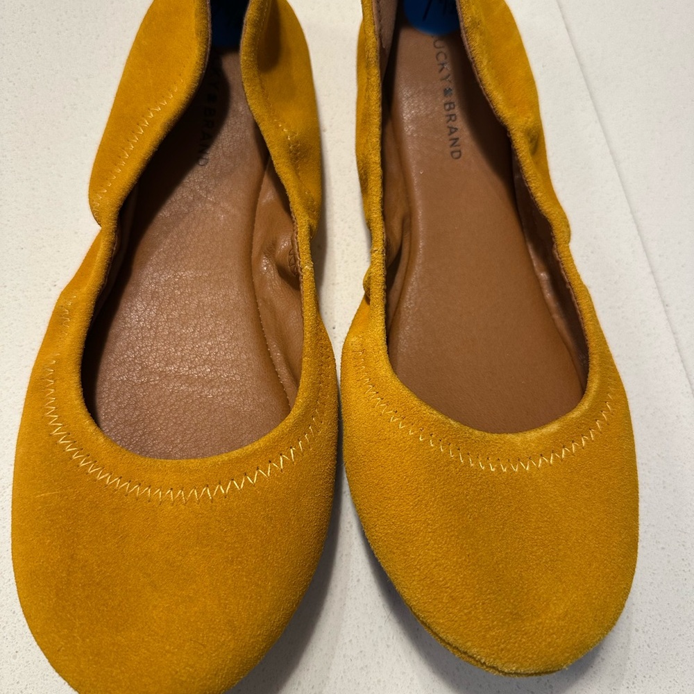 Lucky Brand Yellow Shoes with Soft Suede Material